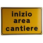 CARTELLO STRADALE INIZIO AREA CANTIERE 60x40    3G