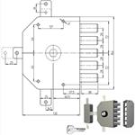 SERRATURA SIC.QUINTUPLICE DX POMPA        3300P CR