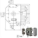 SERRATURA SIC.QUINTUPLICE DX POMPA        3350P CR