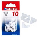 GANCIO NYLON 3 CHIODINI BIANCO Pz 10          GEKO