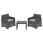 SALOTTINO SET ORTA ANTRACITE        Pz 3 PROGARDEN