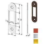 INCONTRO SERRATURE MEDIANA 22x82 OTTONATO 1402 AGB