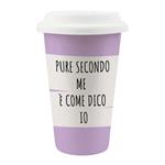 TAZZA MUG CERAMICA COPERCHIO COME DICO ml 260 SOOR