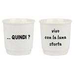 TAZZA CAFFE CERAMICA QUINDI        ml 90 Pz 2 SOOR