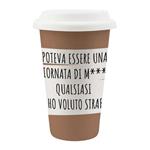 TAZZA MUG CERAMICA COPERCHIO GIORNATA  ml 260 SOOR