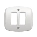 COPRINTERRUTTORE ABS AUTOPORTANTE BIANCO TONDO 2P