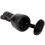 PRESA SCHUKO 16A+T NERO GOMMA   HI-PRO 81032SC FME