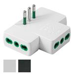 ADATTATORE TRIPLO PIATTO 10A+T BIANCO  87225RM FME