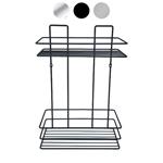 MENSOLA BAGNO NERO  RETT. 2P 24x11 h 36 XTRA 01551